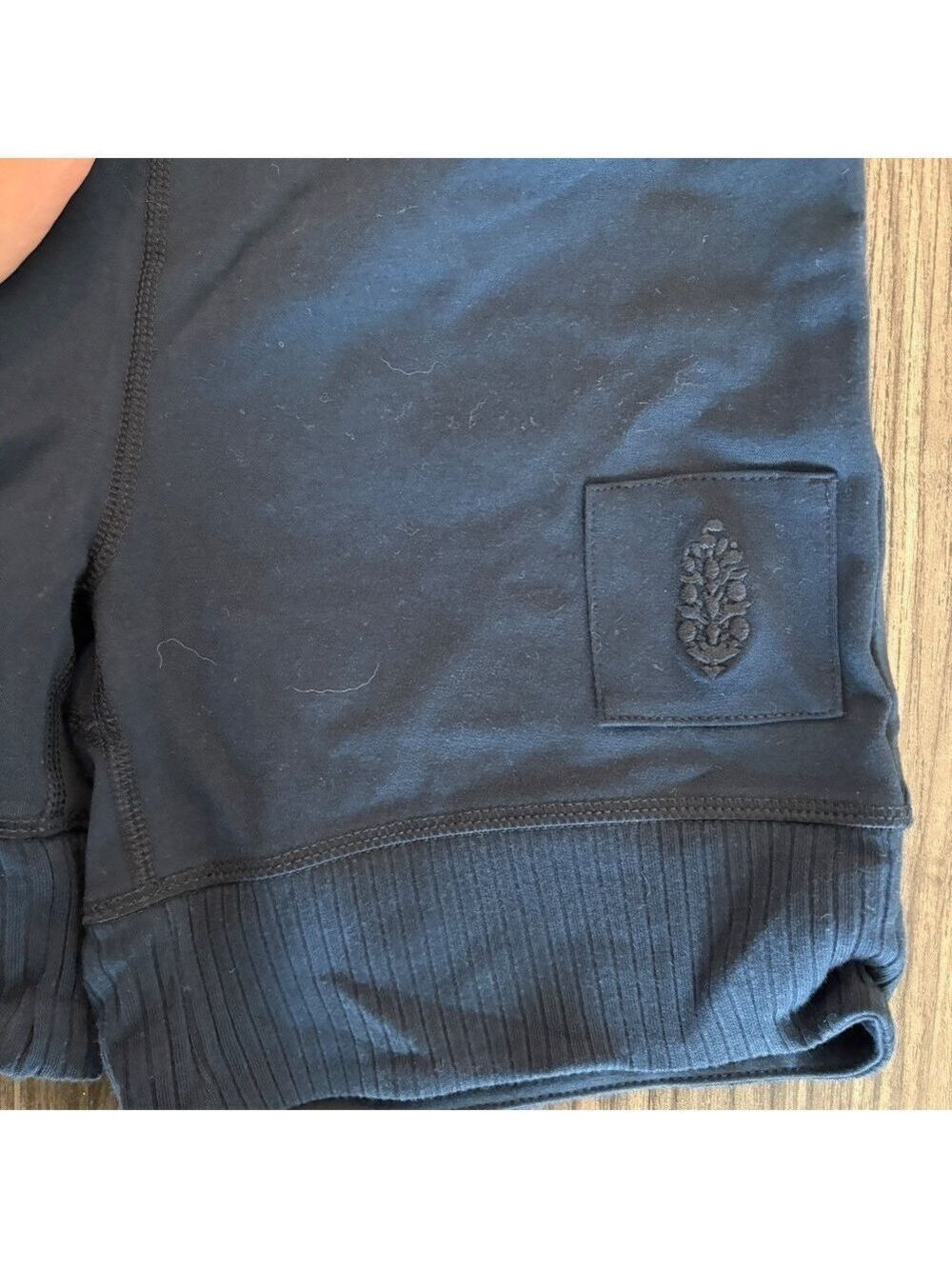 FP Movement FREE PEOPLE Victory Set Biker Shorts High Waist Ribbed Navy Blue - Picture 4 of 5